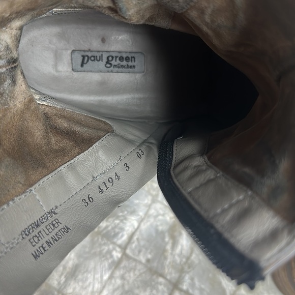 Paul Green Austria Ally Burnished Leather Biker Motorcycle Boot Booties Size 5.5 - Picture 9 of 10